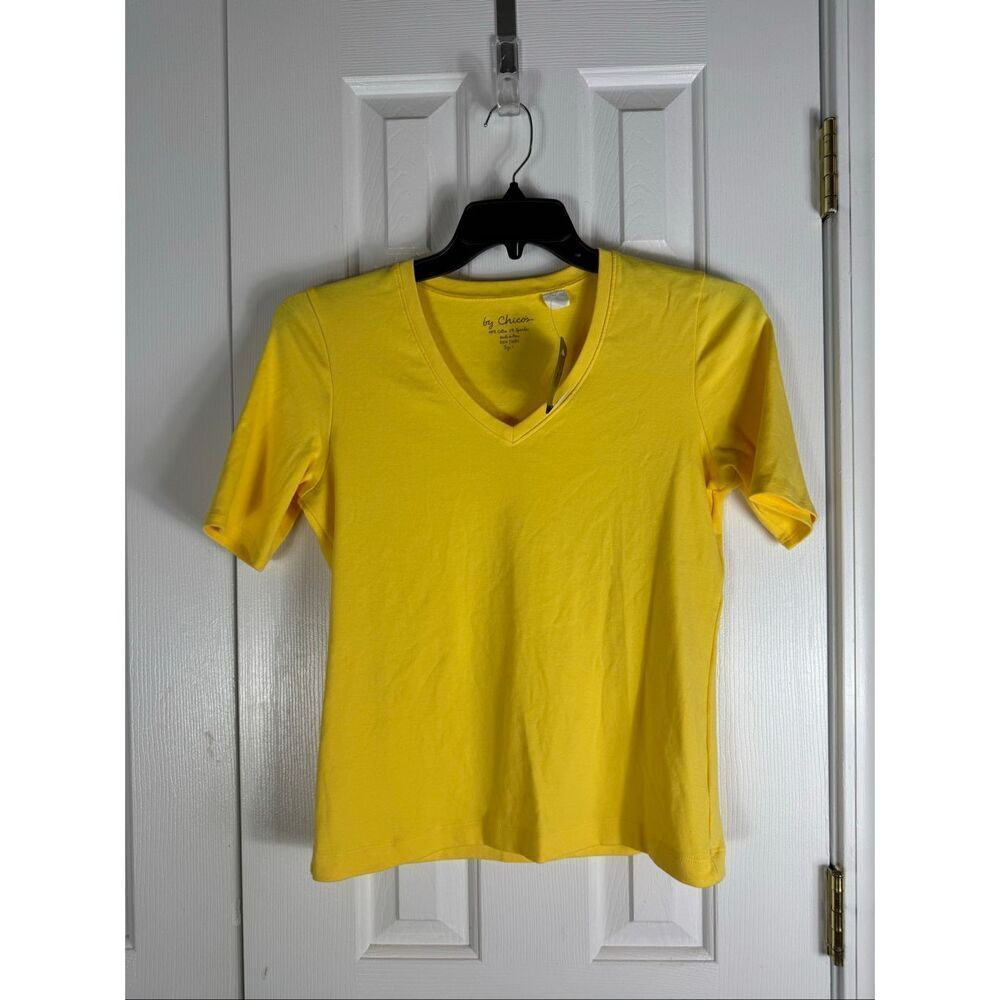 NWT Chicos Yellow Blouse Size 1 US Small